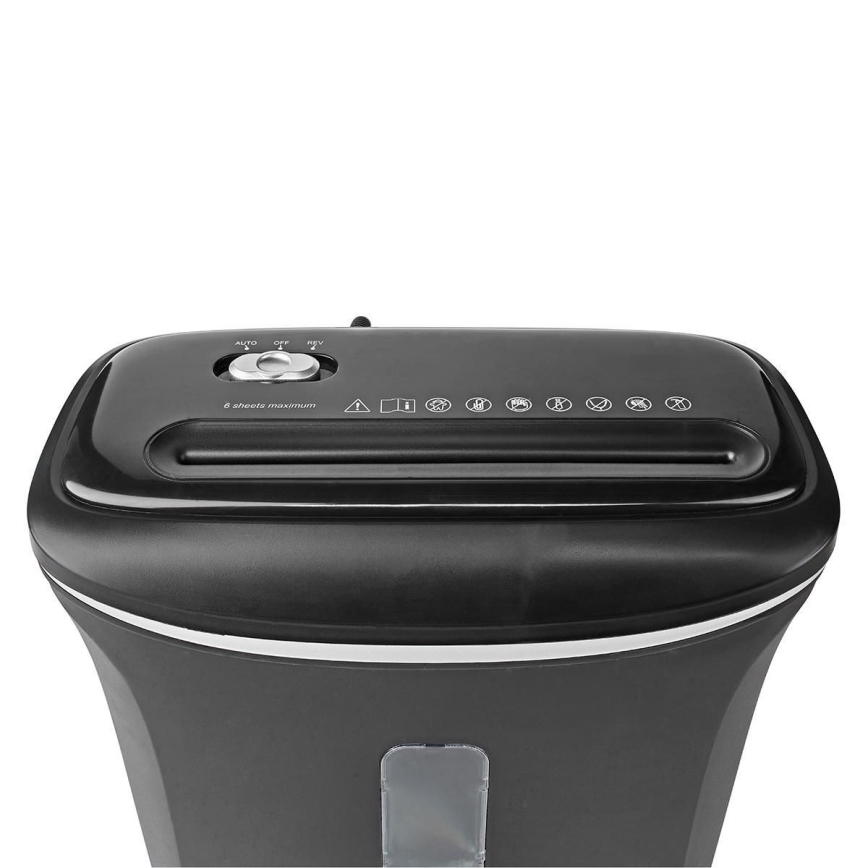 Trituradora de papel A4 volumen 12 l 230V negro