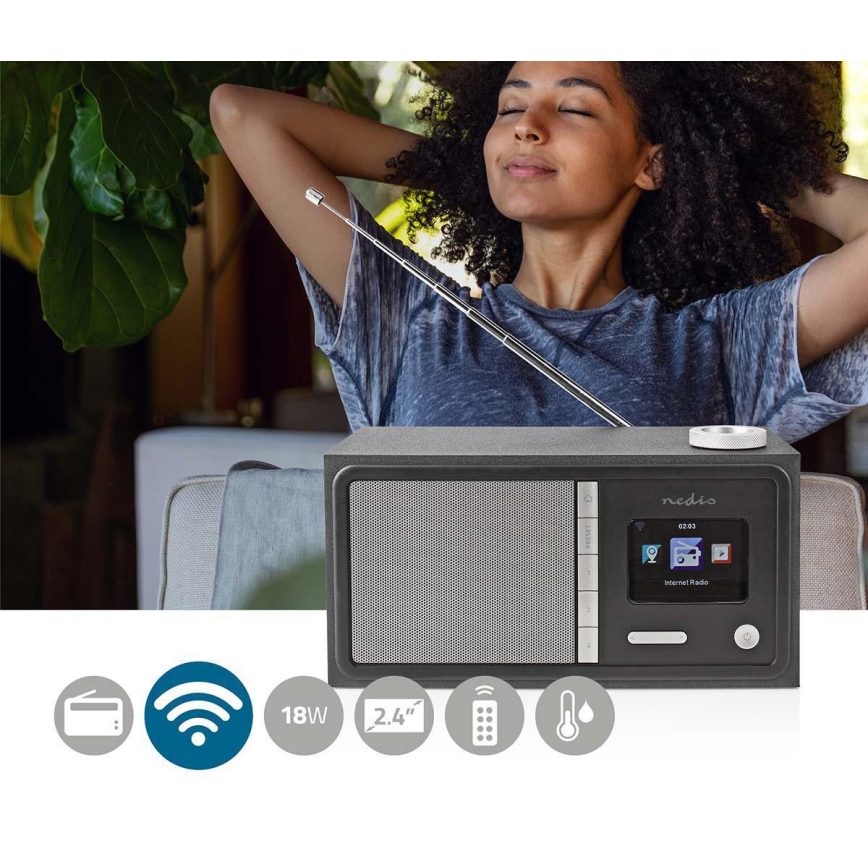Radio por Internet multifunción 18W/230V FM Wi-Fi Bluetooth + CR