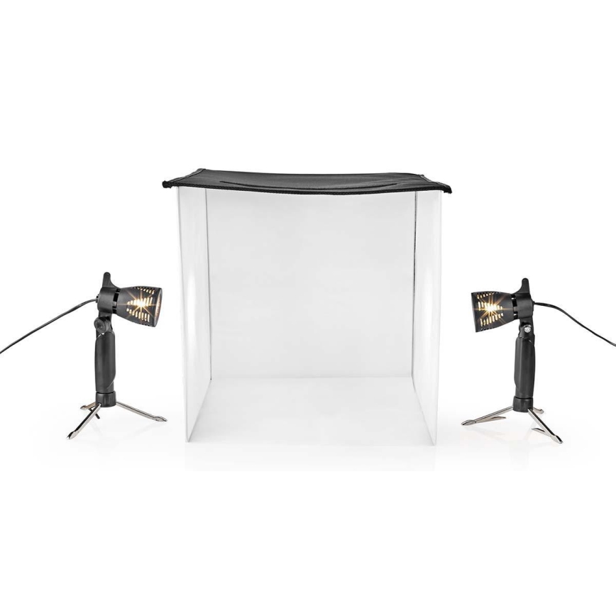 Estudio fotográfico LED portátil 2xGU10/5W/230V