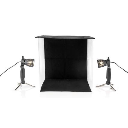 Estudio fotográfico LED portátil 2xGU10/5W/230V