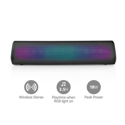 Altavoz LED RGB recargable 18W/1200 mAh