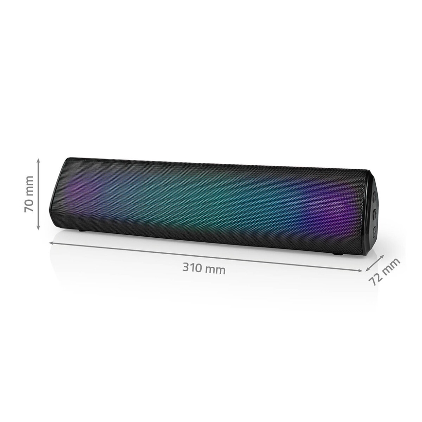 Altavoz LED RGB recargable 18W/1200 mAh