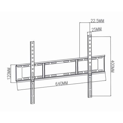 Soporte de pared para TV 37-70”máx. 35 kg