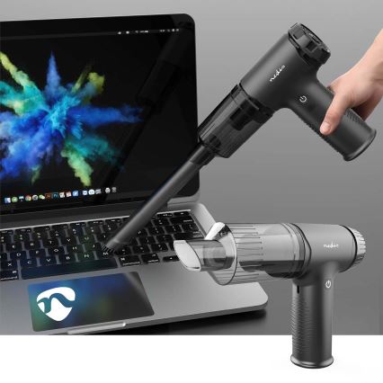 Aspirador de mano recargable 2en1 90W/6000 mAh gris/negro