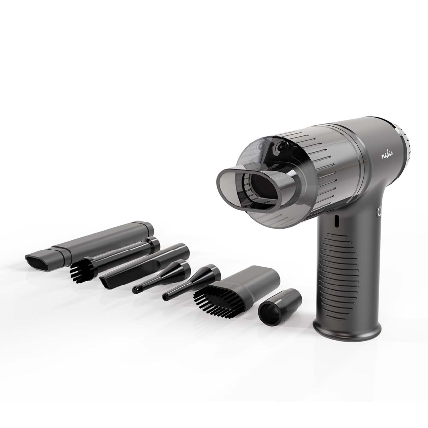 Aspirador de mano recargable 2en1 90W/6000 mAh gris/negro