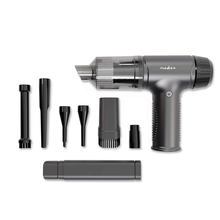 Aspirador de mano recargable 2en1 90W/6000 mAh gris/negro