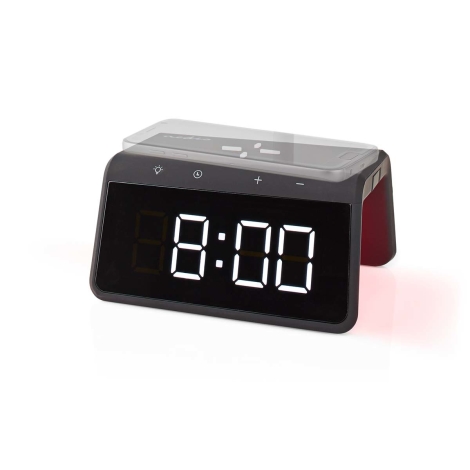 Despertador Cargador Inalámbrico Doble Alarma Función De Siesta