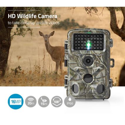 Cámara trampa con sensor 24MP Full HD 8xAA IP66