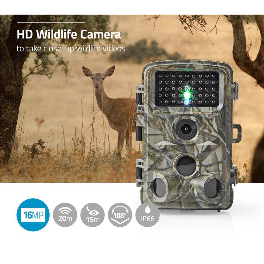 Cámara trampa con sensor 24MP Full HD 8xAA IP66