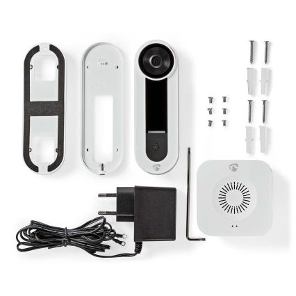 Intercomunicador de video inalámbrico con sensor Full HD 1536p 3xAA Wi-Fi IP65