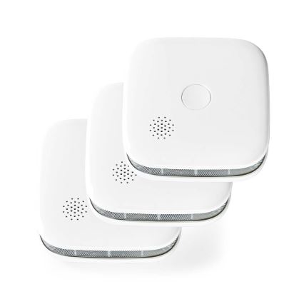 SET 3x Detector de humo SmartLife 3V/1xCR123A Wi-Fi Tuya