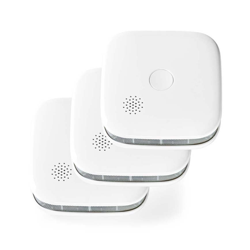 SET 3x Detector de humo SmartLife 3V/1xCR123A Wi-Fi Tuya