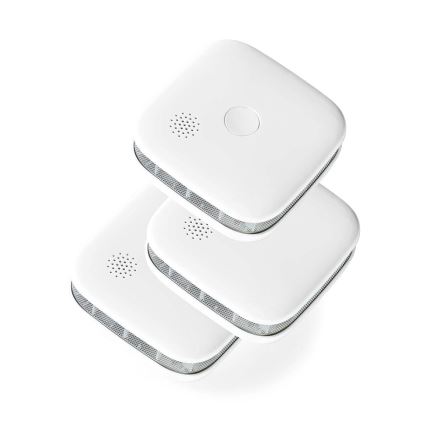 SET 3x Detector de humo SmartLife 3V/1xCR123A Wi-Fi Tuya