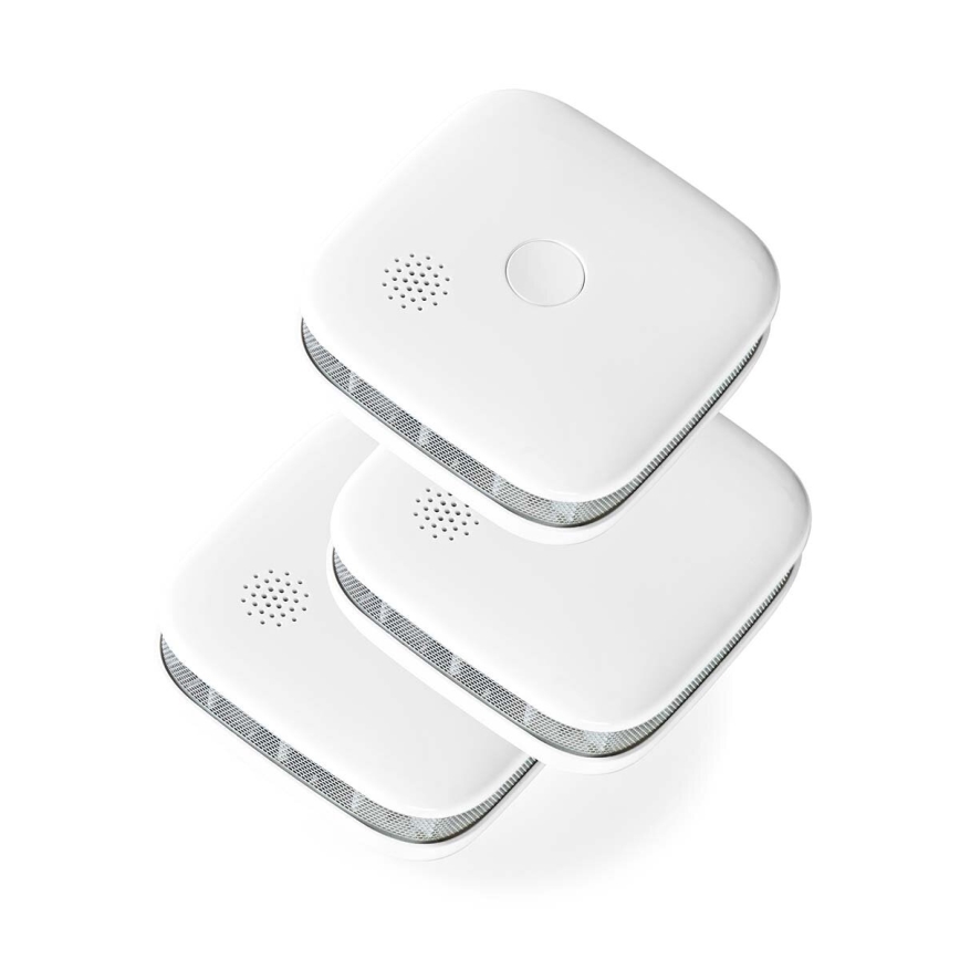 SET 3x Detector de humo SmartLife 3V/1xCR123A Wi-Fi Tuya