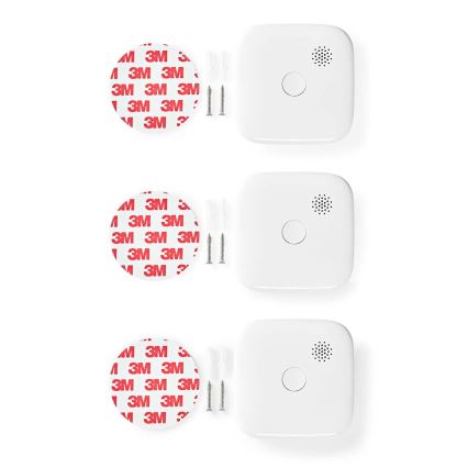 SET 3x Detector de humo SmartLife 3V/1xCR123A Wi-Fi Tuya