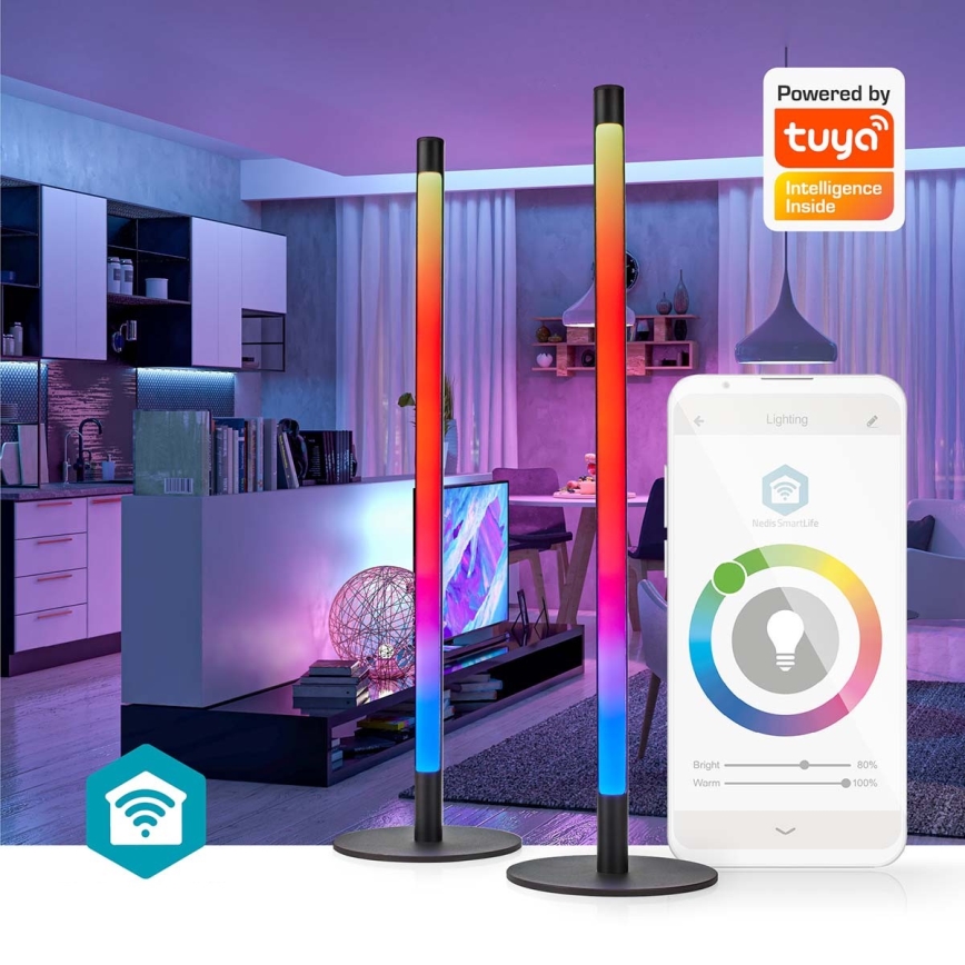 SET 2x LED RGBIC Lámpara de mesa con dimmer SmartLife LED/36W/230V 55 cm 2700-6500K Wi-Fi Tuya + control remoto