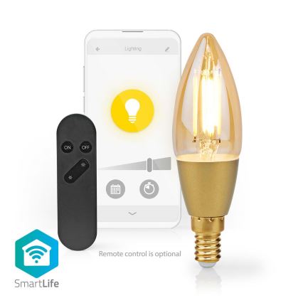 Bombilla LED regulable Smartlife E14/4,9W/230V 1800-3000K Wi-Fi Tuya