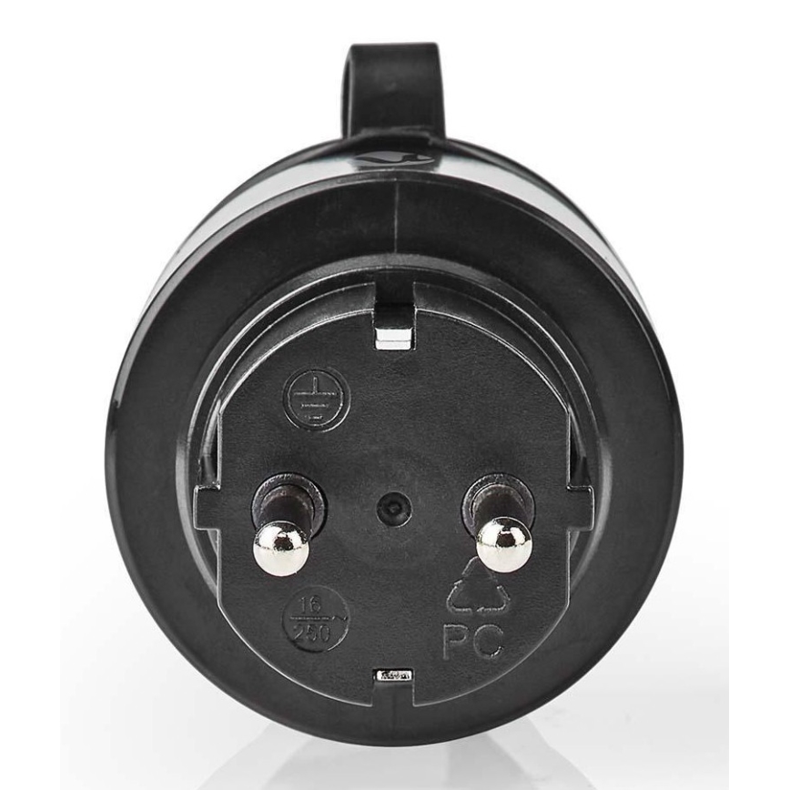 Toma inteligente 3680W/230V/Schuko Tipo F/16A Wi-Fi IP44 negro