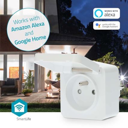 Toma inteligente 3680W/230V/ Type E/16A Wi-Fi Tuya IP44