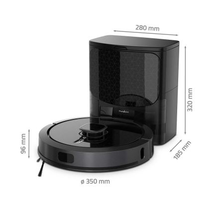 Robot aspirador inteligente con fregona SmartLife 5200 mAh Wi-Fi Tuya negro + control remoto