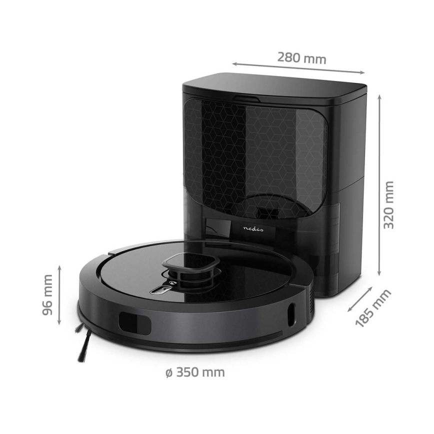 Robot aspirador inteligente con fregona SmartLife 5200 mAh Wi-Fi Tuya negro + control remoto