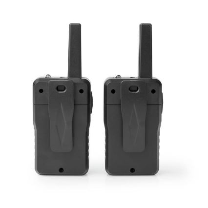 SET 2x Walkie-talkie recargable con luz LED 1300 mAh rango 10 km