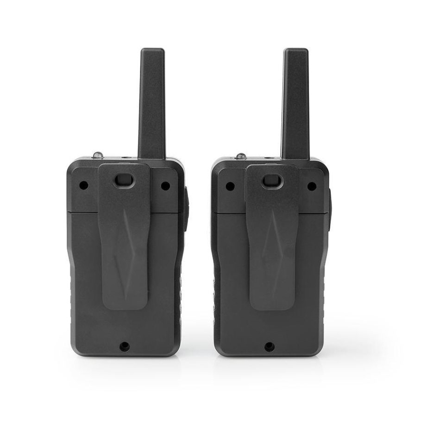 SET 2x Walkie-talkie recargable con luz LED 1300 mAh rango 10 km