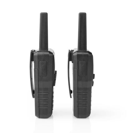 SET 2x Walkie-talkie recargable con luz LED 1300 mAh rango 10 km