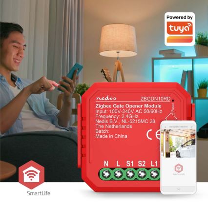 Interruptor inteligente para puerta de garaje SmartLife Zigbee Tuya