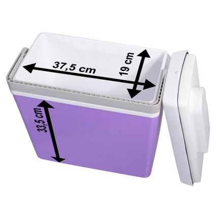 Nevera portátil para coche 23 l 55W/12V/230V púrpura/blanco