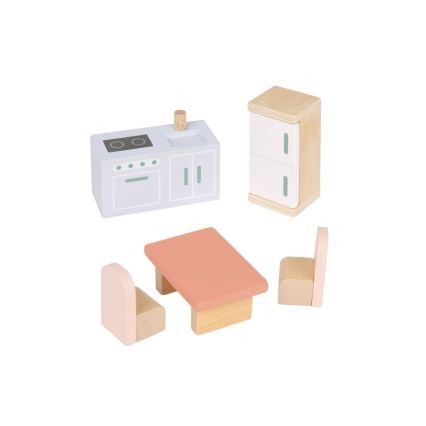 New Classic Toys -  Casa de muñecas de madera rojo