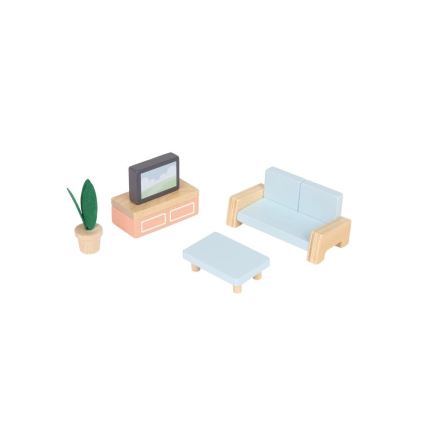 New Classic Toys -  Casa de muñecas de madera rojo