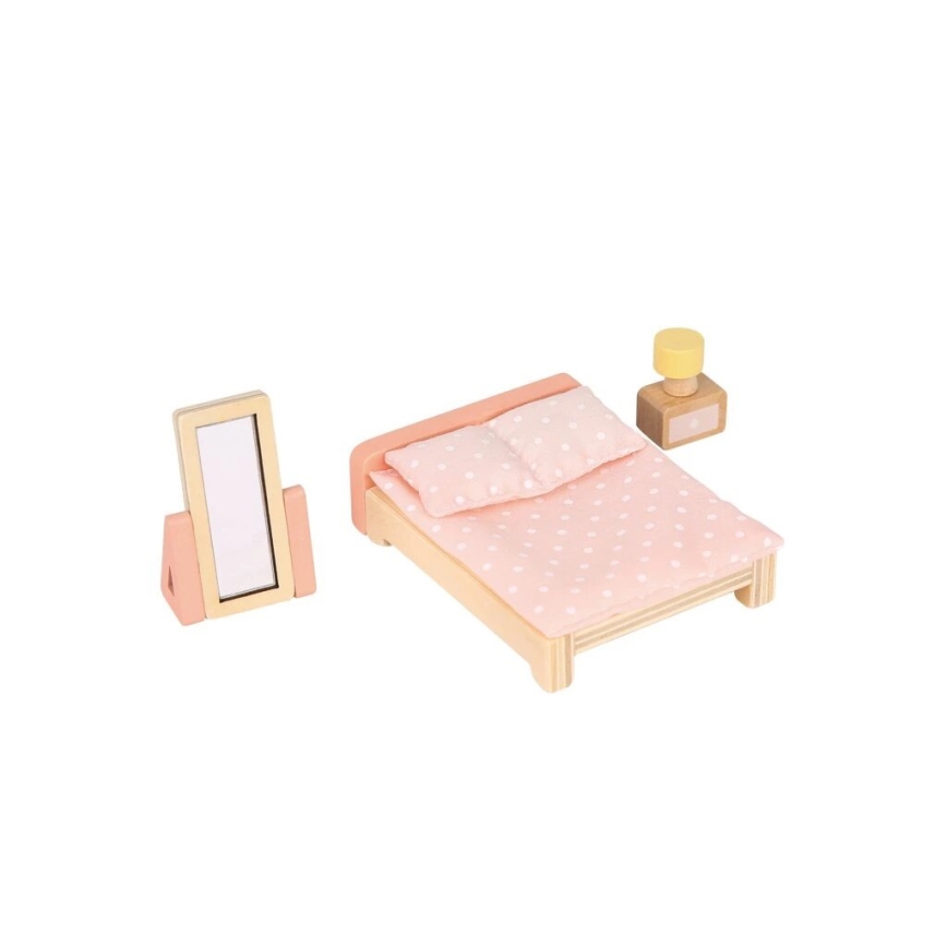 New Classic Toys -  Casa de muñecas de madera rojo