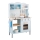New Classic Toys - Cocina de madera con accesorios azul claro