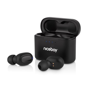Niceboy HIVE Podsie 4 - Audífonos inalámbricos IP54 negro