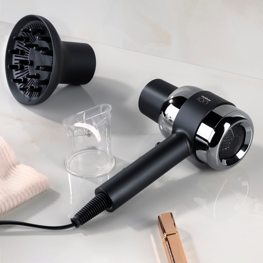 Niceboy ION AirSonic PRO - Secador de pelo 2200W/230V negro