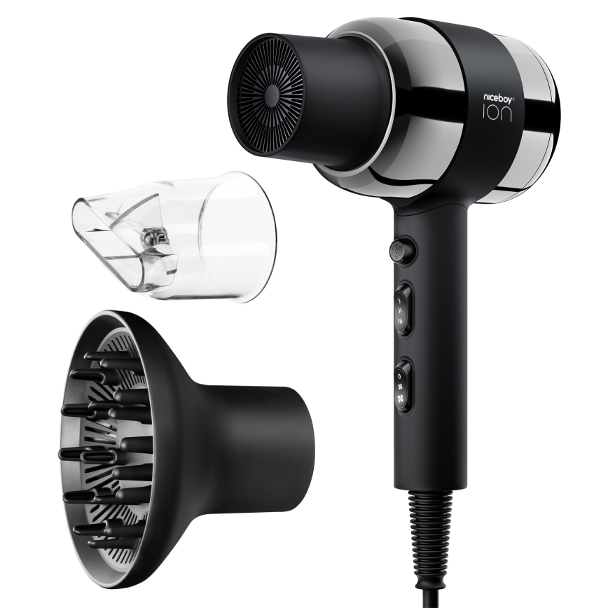 Niceboy ION AirSonic PRO - Secador de pelo 2200W/230V negro