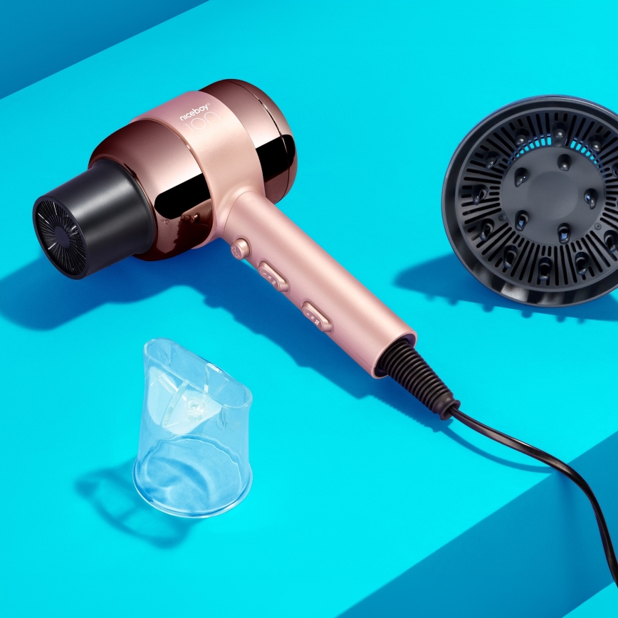 Niceboy ION AirSonic PRO - Secador de pelo 2200W/230V rosa