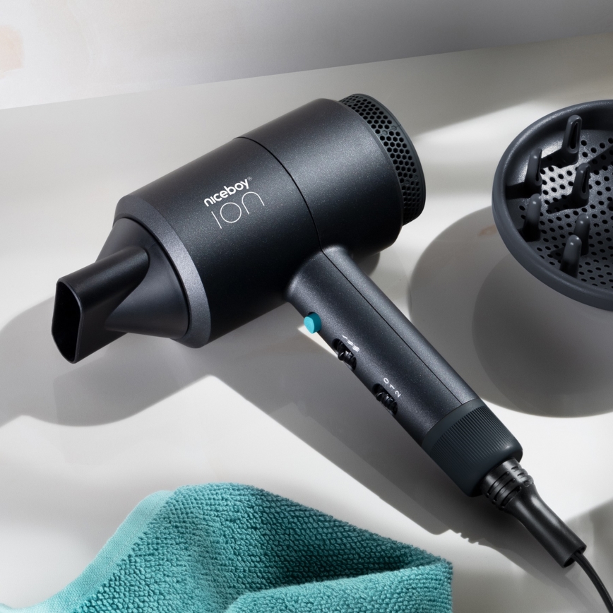 Niceboy ION AirSonic STAR - Secador de pelo 2100W/230V negro