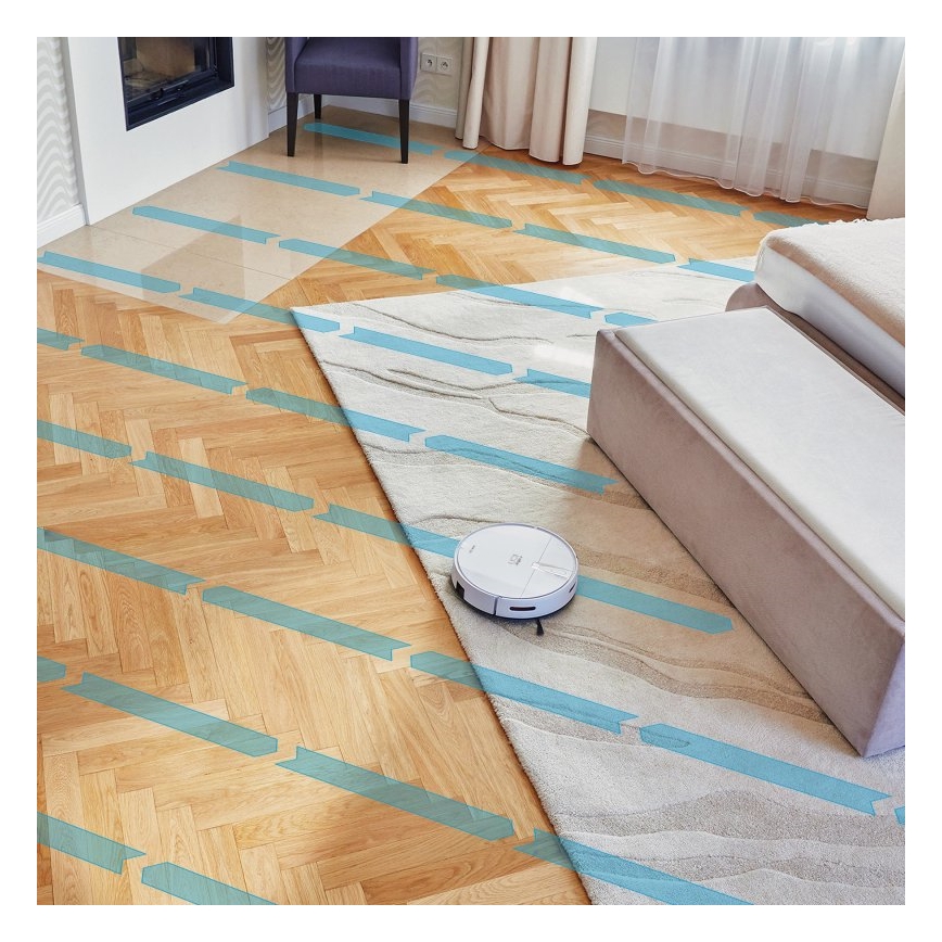 Niceboy ION Charles i4 - Robot aspirador inteligente 2en1 4400 mAh Wi-Fi blanco + control remoto