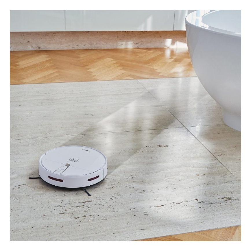 Niceboy ION Charles i4 - Robot aspirador inteligente 2en1 4400 mAh Wi-Fi blanco + control remoto