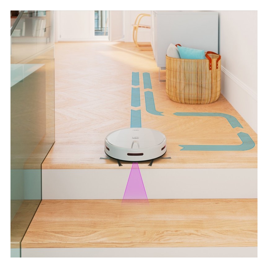 Niceboy ION Charles i4 - Robot aspirador inteligente 2en1 4400 mAh Wi-Fi blanco + control remoto
