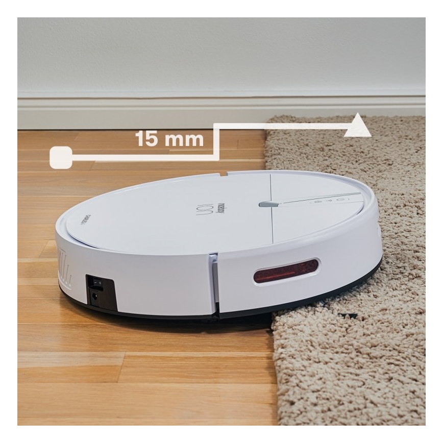 Niceboy ION Charles i4 - Robot aspirador inteligente 2en1 4400 mAh Wi-Fi blanco + control remoto