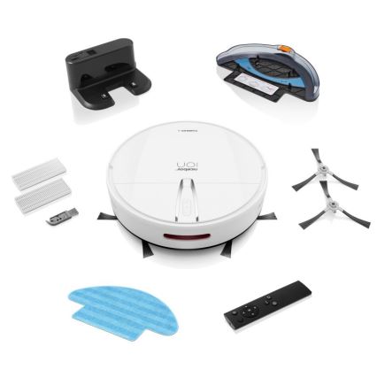 Niceboy ION Charles i4 - Robot aspirador inteligente 2en1 4400 mAh Wi-Fi blanco + control remoto
