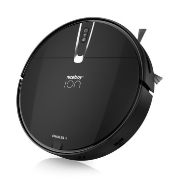 Niceboy ION Charles i4 - Robot aspirador inteligente 2en1 4400 mAh Wi-Fi negro + control remoto