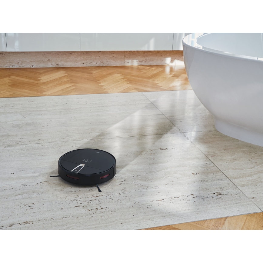 Niceboy ION Charles i4 - Robot aspirador inteligente 2en1 4400 mAh Wi-Fi negro + control remoto
