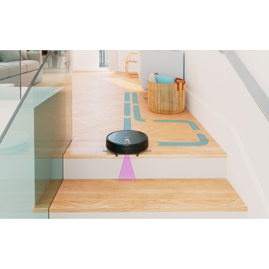 Niceboy ION Charles i4 - Robot aspirador inteligente 2en1 4400 mAh Wi-Fi negro + control remoto