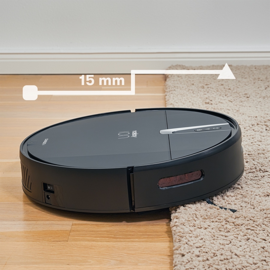 Niceboy ION Charles i4 - Robot aspirador inteligente 2en1 4400 mAh Wi-Fi negro + control remoto