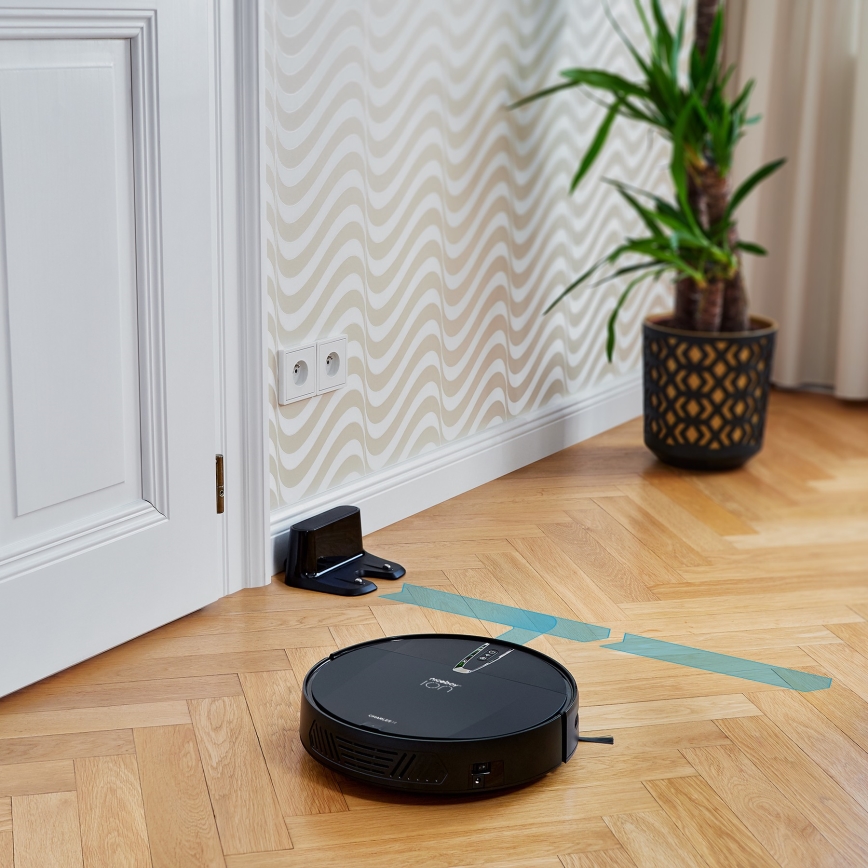 Niceboy ION Charles i4 - Robot aspirador inteligente 2en1 4400 mAh Wi-Fi negro + control remoto