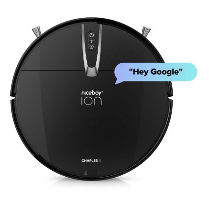 Niceboy ION Charles i4 - Robot aspirador inteligente 2en1 4400 mAh Wi-Fi negro + control remoto